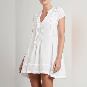 FREE PEOPLE X CP SHADES Regina Tunic/Dress Linen Twill White Women’s, Size XS